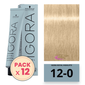 Schwarzkopf - Pack 12 Tintes Igora Royal HIGHLIFTS 12/0 Superaclarante 60 ml