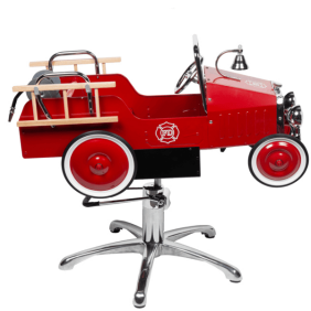 Eurostil - Silla de peluquería especial niños COCHE BOMBEROS ROJO