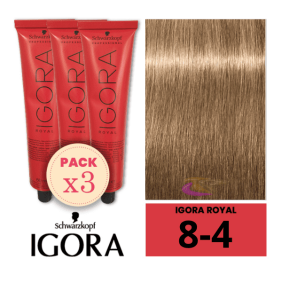 Schwarzkopf - Igora Reale Pack 3 8/4 Tintes biondo chiaro Beige 60 ml